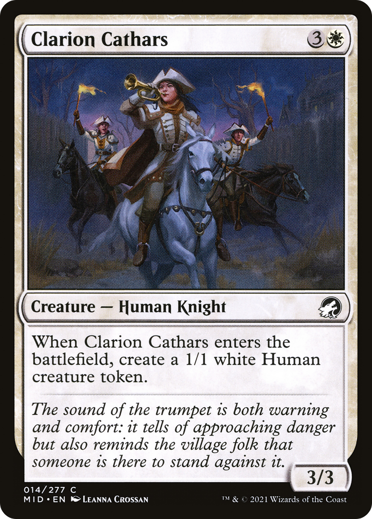 Clarion Cathars (MID-014) [Innistrad: Midnight Hunt] Foil MTG Single Wizards of the Coast