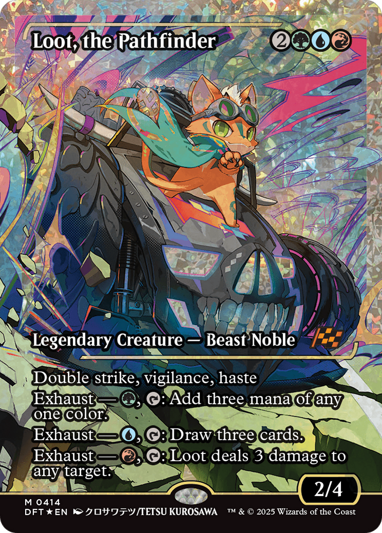 Loot, the Pathfinder (Fracture Foil) (DFT-414) [Aetherdrift] (Showcase) Foil MTG Single Wizards of the Coast