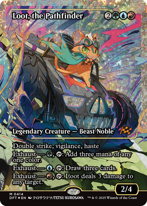 Loot, the Pathfinder (Fracture Foil) (DFT-414) [Aetherdrift] (Showcase) Foil MTG Single Wizards of the Coast