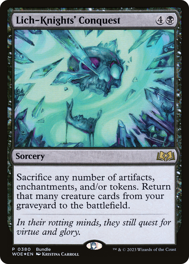 Lich-Knights' Conquest (WOE Bundle) (UMP-380) [Wilds of Eldraine] Foil MTG Single Wizards of the Coast