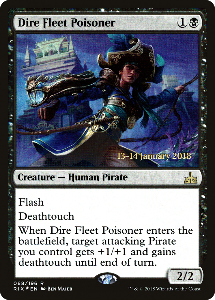 Dire Fleet Poisoner (PRE-068) [Rivals of Ixalan Promos] Foil MTG Single Wizards of the Coast
