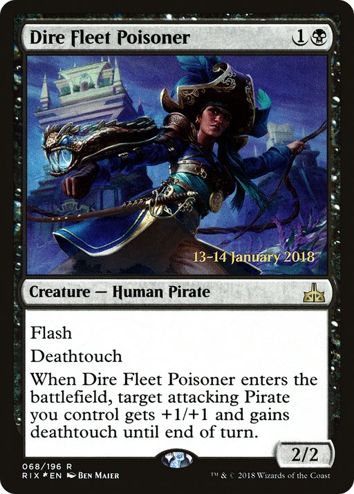 Dire Fleet Poisoner (PRE-068) [Rivals of Ixalan Promos] Foil MTG Single Wizards of the Coast