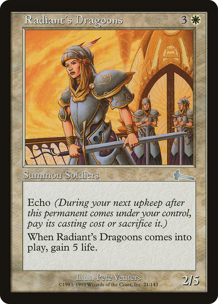 Radiant's Dragoons (ULG-021) [Urza's Legacy] Foil MTG Single Wizards of the Coast