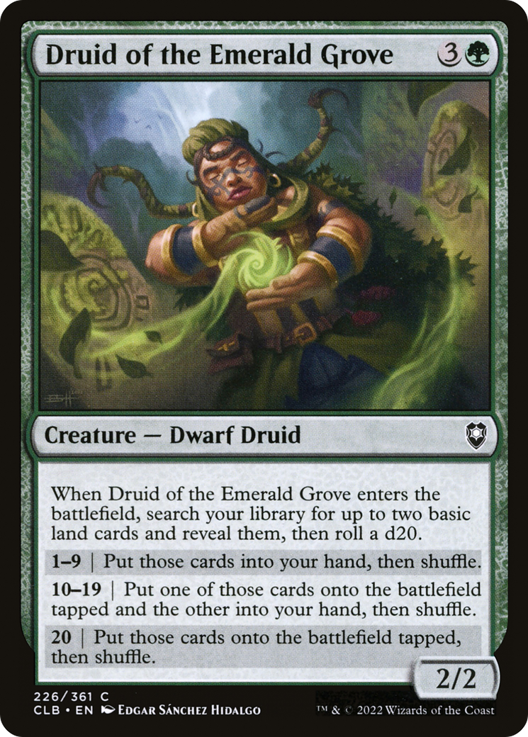 Druid of the Emerald Grove (CLB-226) [Commander Legends: Battle for Baldur's Gate] Foil MTG Single Wizards of the Coast