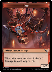 Thopter (0020) // Imp Double-Sided Token [Tokens] Murders at Karlov Manor Tokens MTG Single Magic: The Gathering