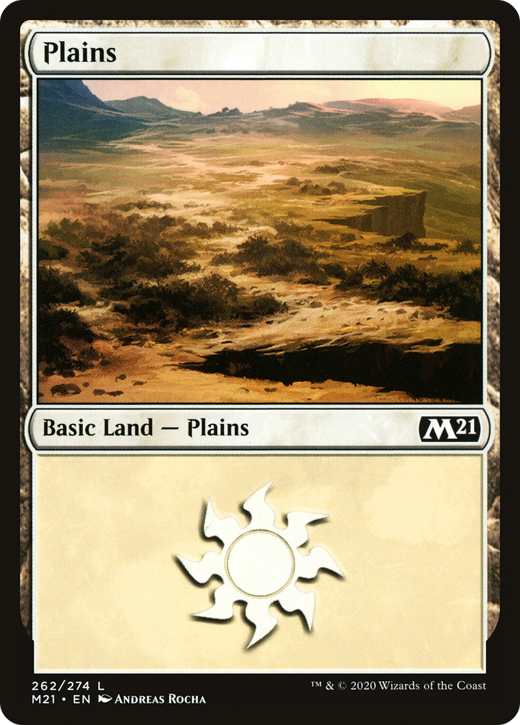 Plains (262) (M21-262) [Core Set 2021] Foil MTG Single Wizards of the Coast