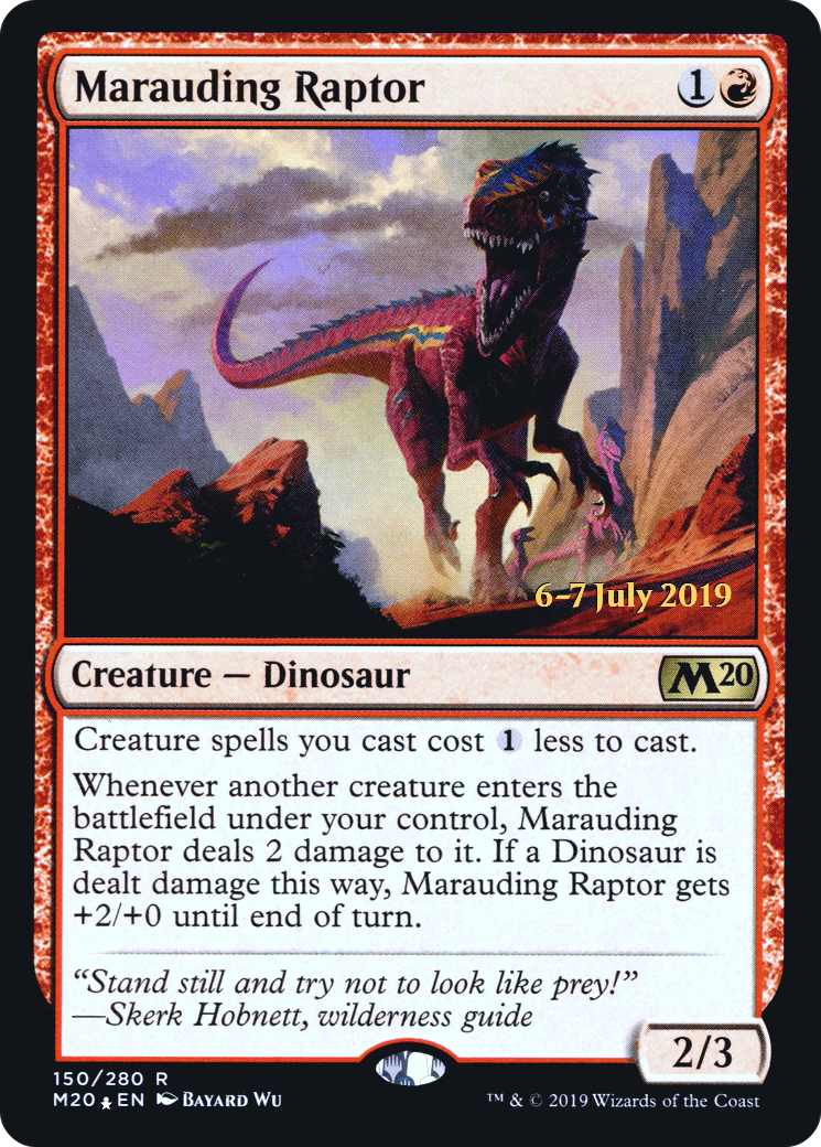 Marauding Raptor (PRE-150) [Core Set 2020 Promos] Foil MTG Single Wizards of the Coast