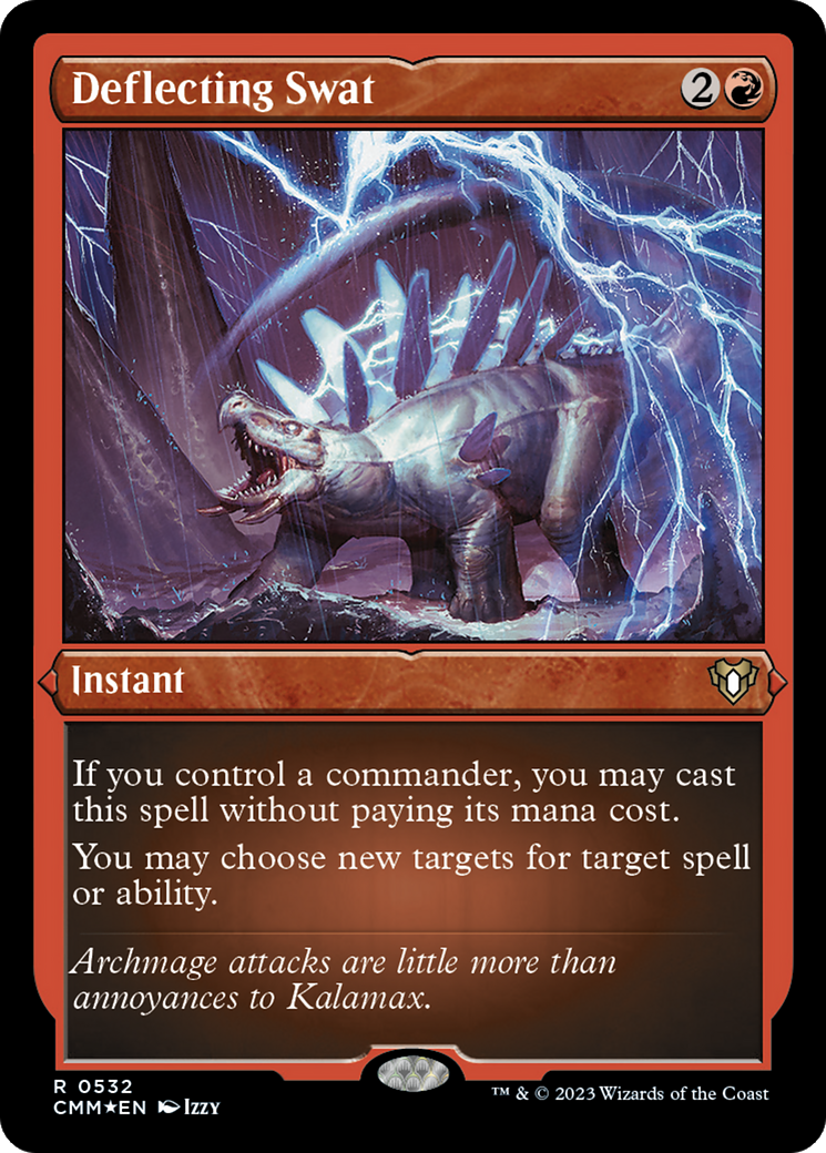 Deflecting Swat (CMM-532) [Commander Masters] Etched Foil MTG Single Wizards of the Coast