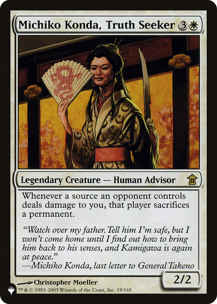 Michiko Konda, Truth Seeker (LIST-SOK-19) [Mystery Booster] The List MTG Single Wizards of the Coast