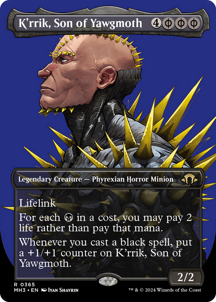 K'rrik, Son of Yawgmoth (MH3-365) [Modern Horizons 3] (Borderless) Foil MTG Single Modern Horizons 3