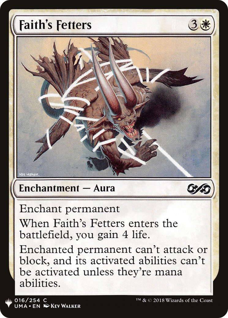 Faith's Fetters (LIST-016) [Mystery Booster] The List MTG Single Wizards of the Coast
