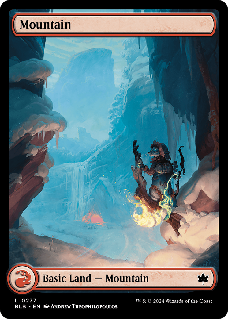 Mountain (0277) (BLB-277) [Bloomburrow] Foil MTG Single Wizards of the Coast