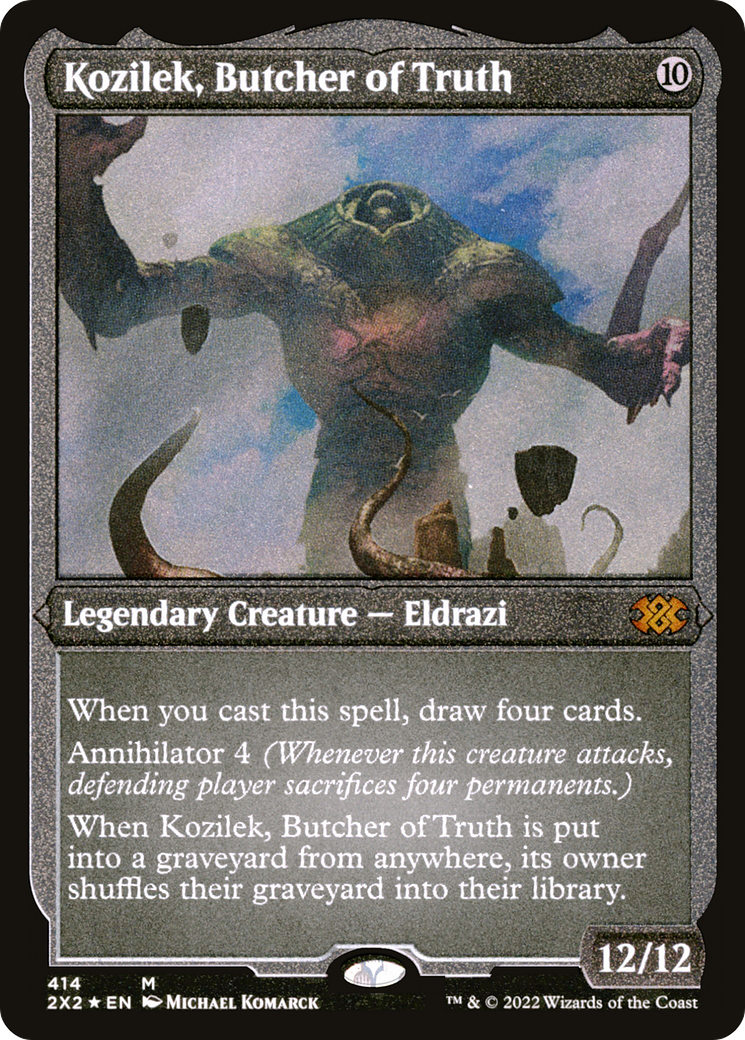 Kozilek, Butcher of Truth (Foil Etched) (2X2-414) [Double Masters 2022] Foil MTG Single Wizards of the Coast