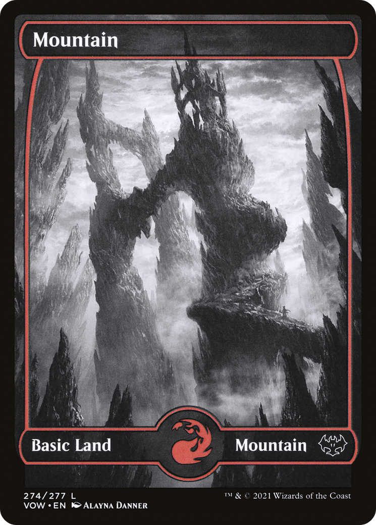 Mountain (274) (VOW-274) [Innistrad: Crimson Vow] (Showcase) Foil MTG Single Wizards of the Coast