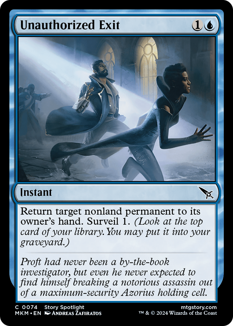 Unauthorized Exit (MKM-074) [Murders at Karlov Manor] Foil MTG Single Murders at Karlov Manor