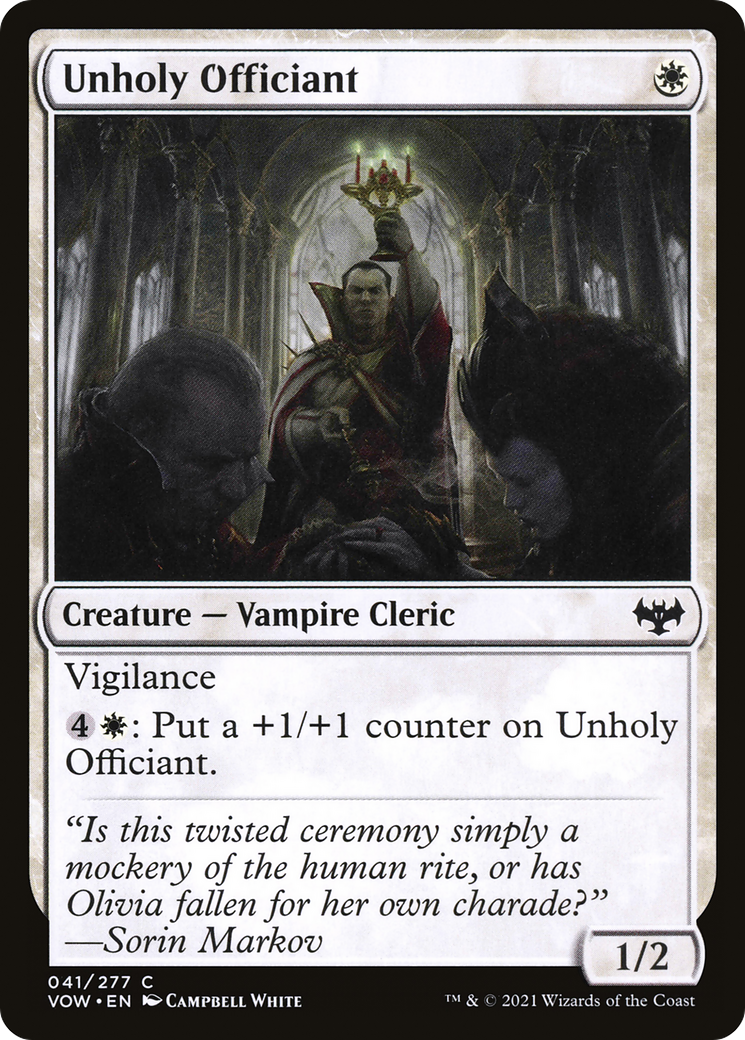 Unholy Officiant (VOW-041) [Innistrad: Crimson Vow] MTG Single Wizards of the Coast
