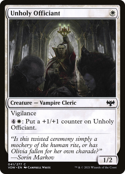 Unholy Officiant (VOW-041) [Innistrad: Crimson Vow] MTG Single Wizards of the Coast
