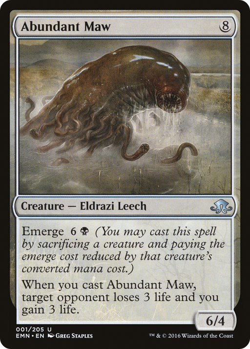 Abundant Maw (EMN-001) [Eldritch Moon] MTG Single Wizards of the Coast