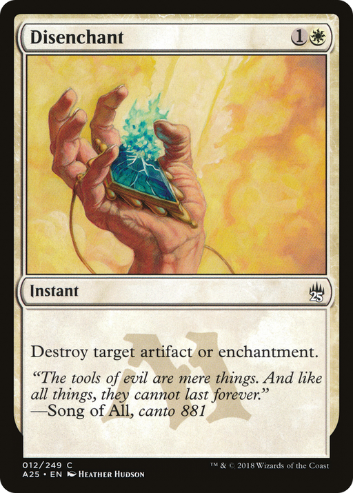 Disenchant (A25-012) [Masters 25] Foil MTG Single Wizards of the Coast