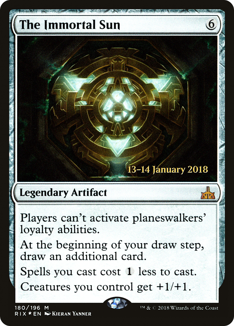 The Immortal Sun (PRE-180) [Rivals of Ixalan Promos] Foil MTG Single Wizards of the Coast