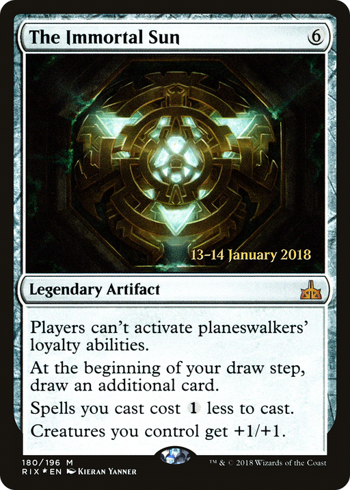 The Immortal Sun (PRE-180) [Rivals of Ixalan Promos] Foil MTG Single Wizards of the Coast