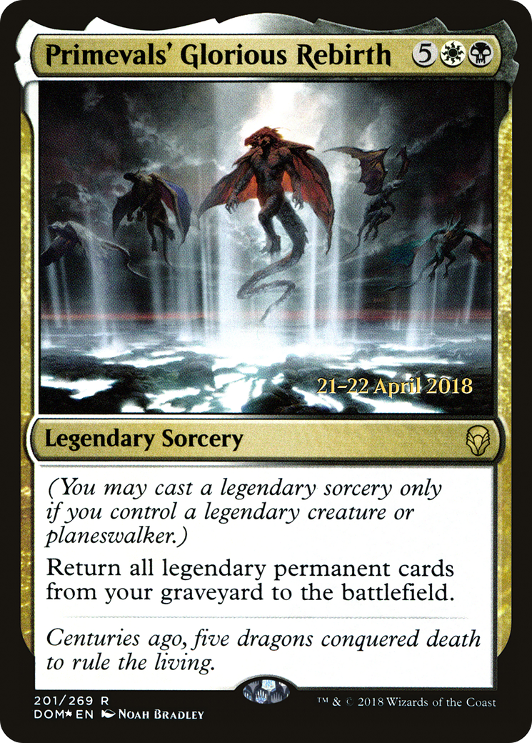 Primevals' Glorious Rebirth (PRE-201) [Dominaria Promos] Foil MTG Single Wizards of the Coast