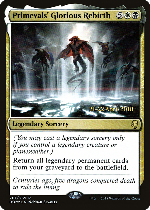 Primevals' Glorious Rebirth (PRE-201) [Dominaria Promos] Foil MTG Single Wizards of the Coast