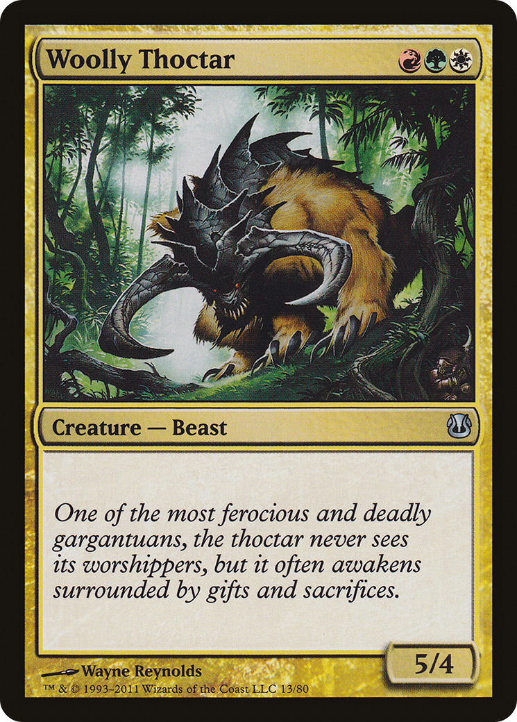 Woolly Thoctar (DDH-013) [Misc] Duel Decks: Ajani vs. Nicol Bolas MTG Single Wizards of the Coast