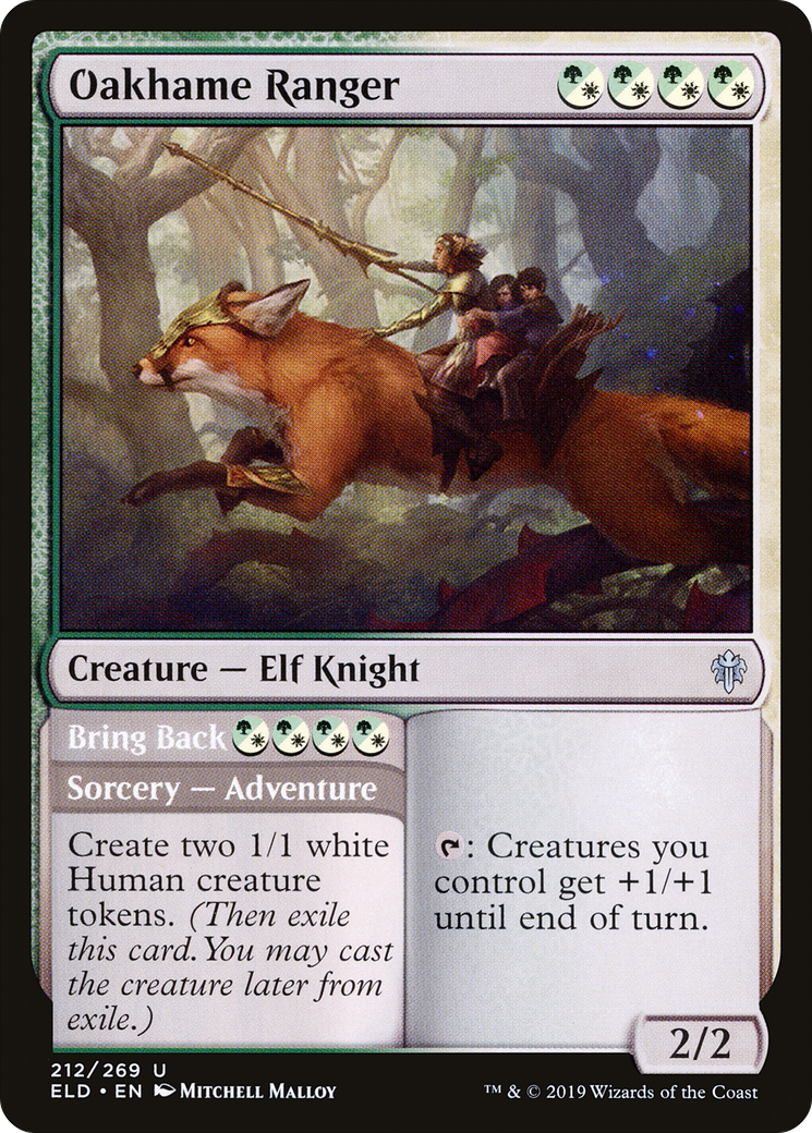 Oakhame Ranger // Bring Back (ELD-212) [Throne of Eldraine] MTG Single Wizards of the Coast
