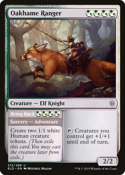 Oakhame Ranger // Bring Back (ELD-212) [Throne of Eldraine] MTG Single Wizards of the Coast