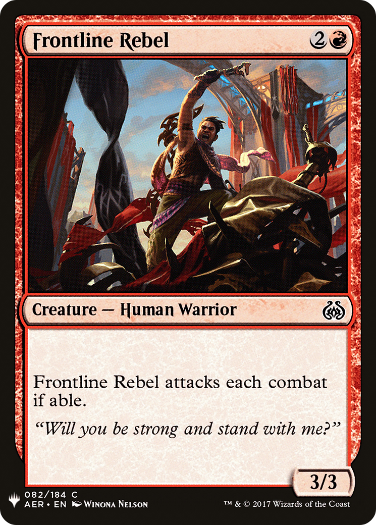 Frontline Rebel (LIST-AER-82) [Mystery Booster] The List MTG Single Wizards of the Coast