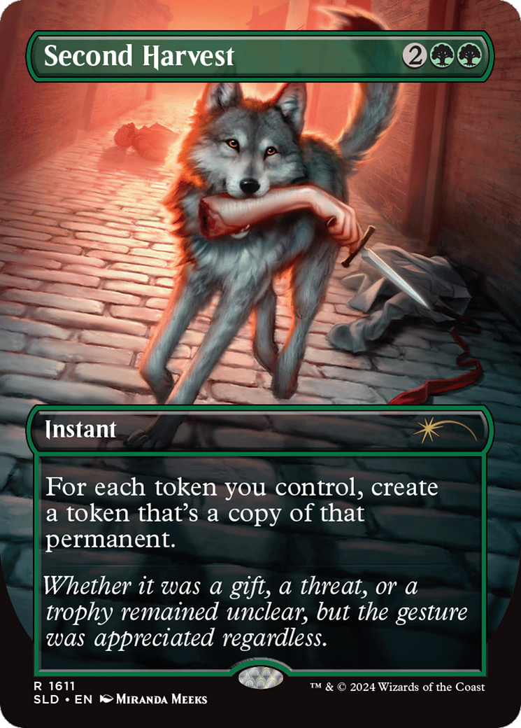 Second Harvest (SLD-1611) [Secret Lair] Drop (Borderless) Foil MTG Single Wizards of the Coast
