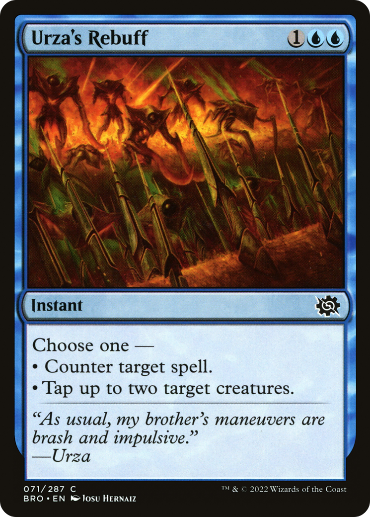 Urza's Rebuff (BRO-071) [The Brothers' War] MTG Single Wizards of the Coast