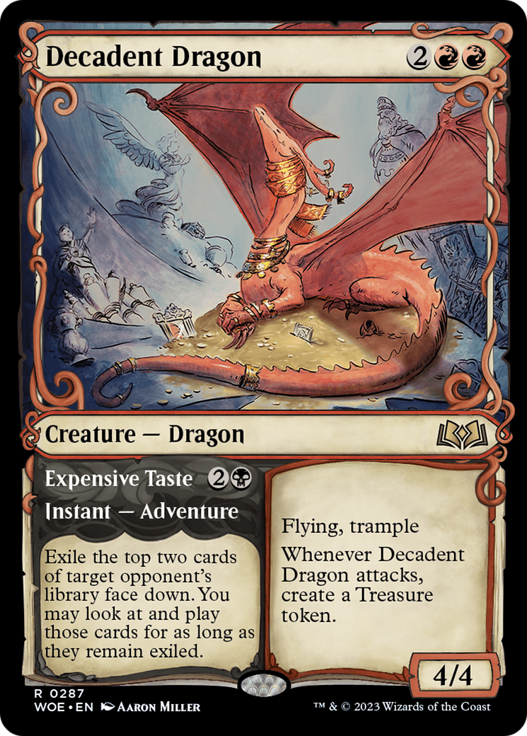 Decadent Dragon (WOE-287) [Wilds of Eldraine] (Showcase) MTG Single Wizards of the Coast