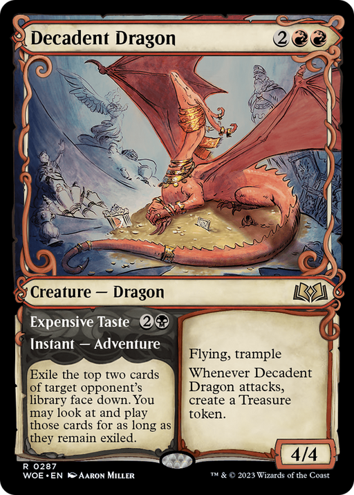 Decadent Dragon (WOE-287) [Wilds of Eldraine] (Showcase) MTG Single Wizards of the Coast
