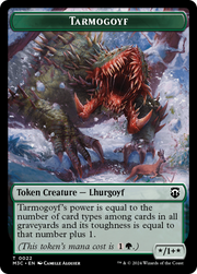 Tarmogoyf (Ripple Foil) // Goblin Double-Sided Token [Tokens] Modern Horizons 3 Commander Tokens MTG Single Magic: The Gathering
