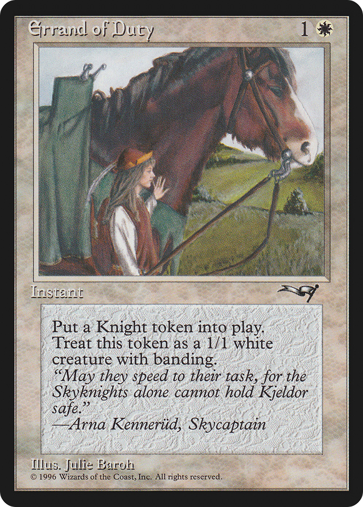 Errand of Duty (ALL-02B) [Alliances] MTG Single Wizards of the Coast