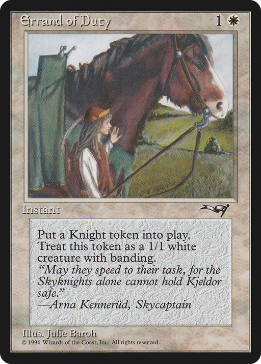 Errand of Duty (ALL-02B) [Alliances] MTG Single Wizards of the Coast