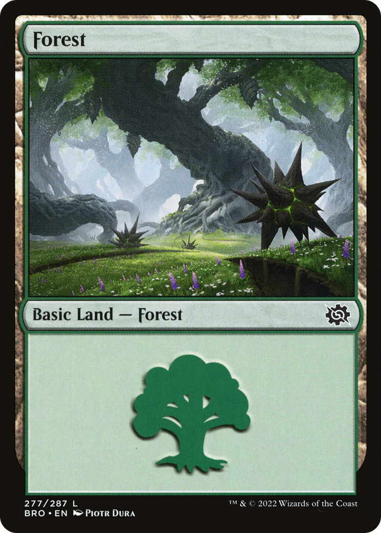 Forest (BRO-277) [The Brothers' War] Foil MTG Single Wizards of the Coast