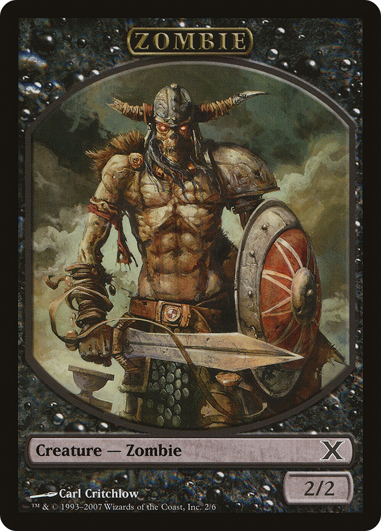 Zombie Token [Tenth Edition Tokens] MTG Single Magic: The Gathering