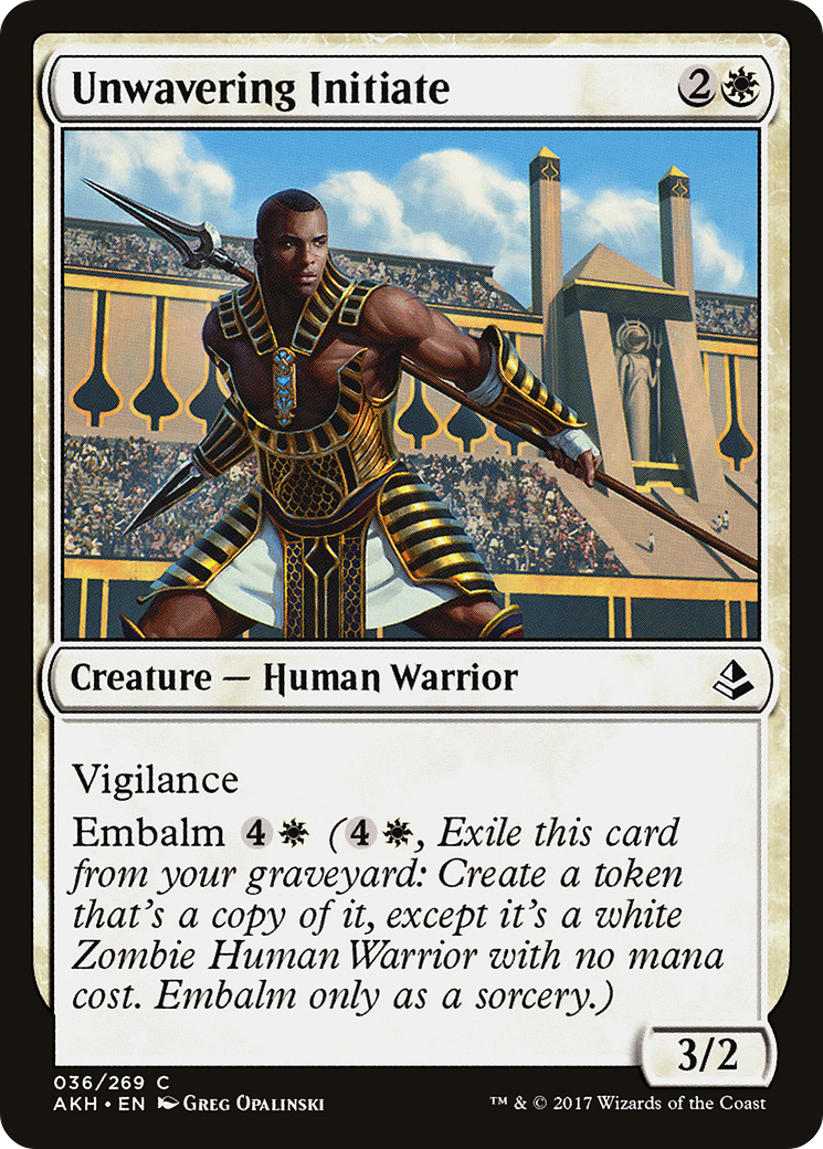 Unwavering Initiate (AKH-036) [Amonkhet] Foil MTG Single Wizards of the Coast