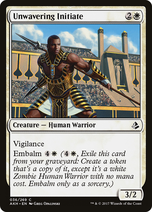 Unwavering Initiate (AKH-036) [Amonkhet] Foil MTG Single Wizards of the Coast