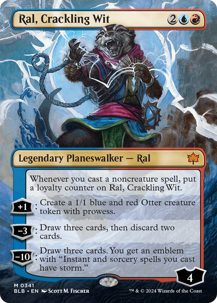 Ral, Crackling Wit (BLB-341) [Bloomburrow] (Borderless) Foil MTG Single Wizards of the Coast