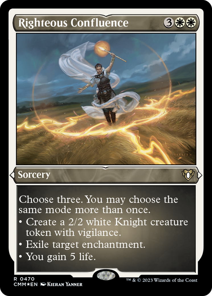Righteous Confluence (CMM-470) [Commander Masters] Etched Foil MTG Single Wizards of the Coast