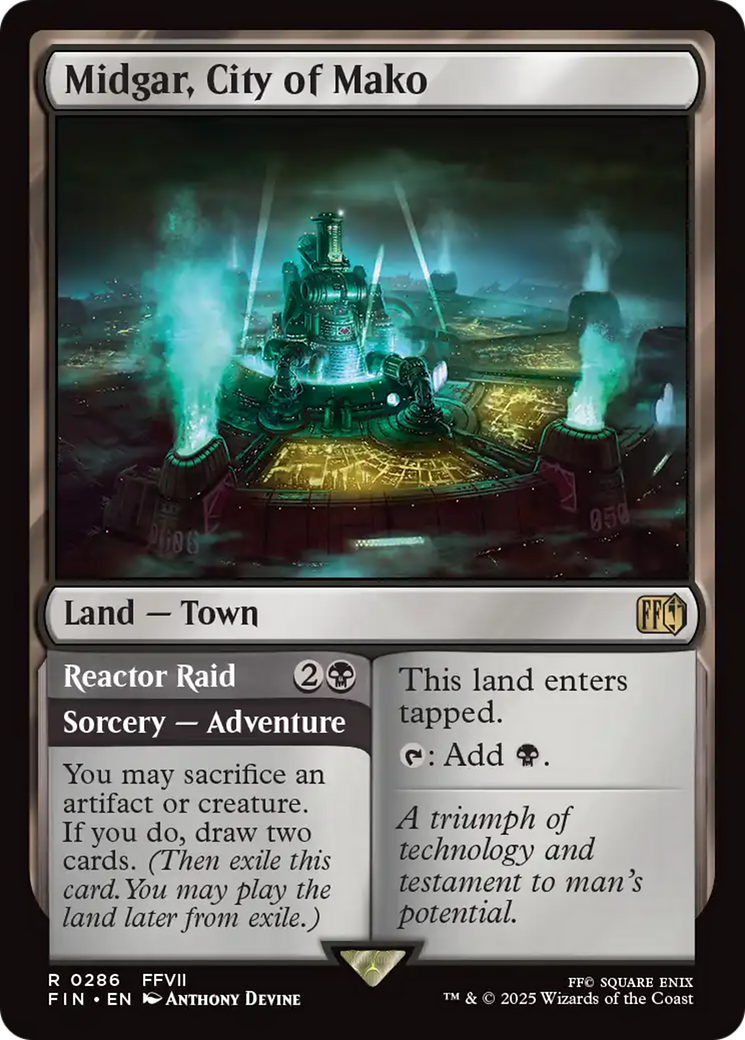 Midgar, City of Mako // Reactor Raid (FIN-286) [FINAL FANTASY] Foil MTG Single Wizards of the Coast