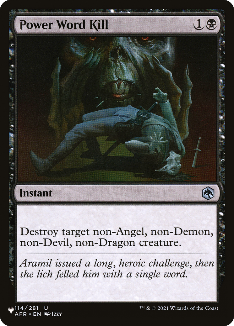 Power Word Kill (LIST-AFR-114) [Mystery Booster] The List MTG Single Wizards of the Coast