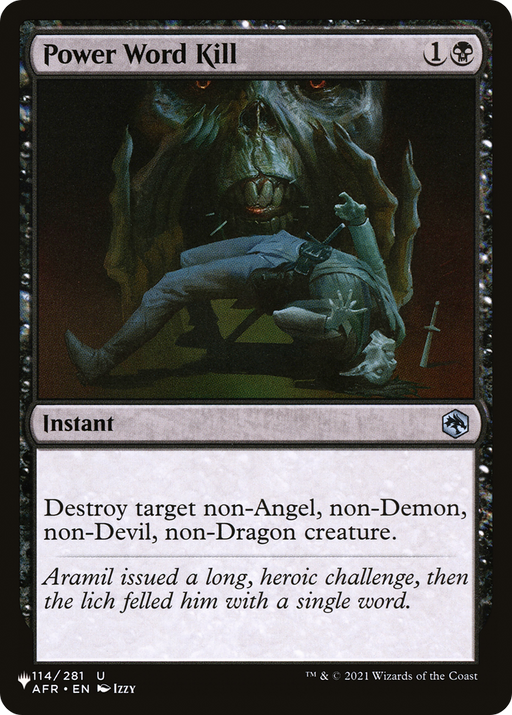 Power Word Kill (LIST-AFR-114) [Mystery Booster] The List MTG Single Wizards of the Coast