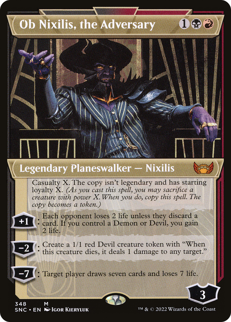 Ob Nixilis, the Adversary (SNC-348) [Streets of New Capenna] (Showcase) MTG Single Wizards of the Coast