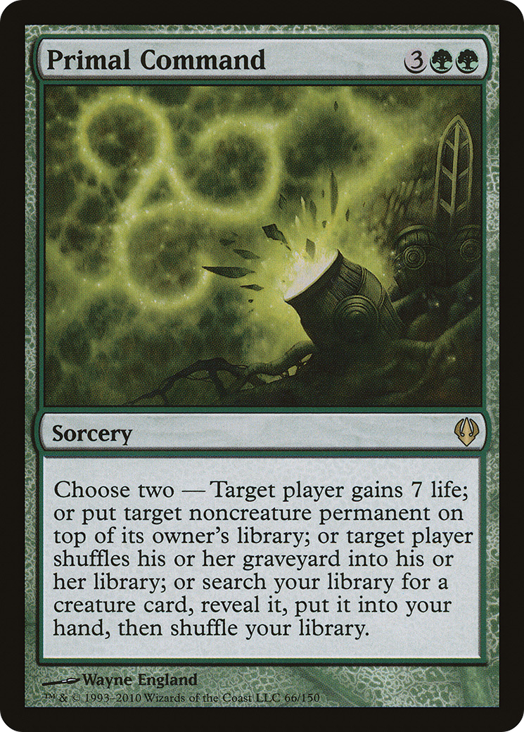 Primal Command (ARC-066) [Misc] Archenemy MTG Single Wizards of the Coast