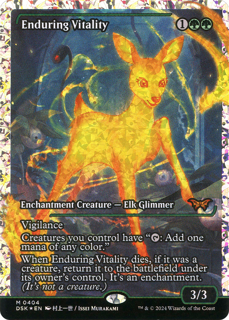 Enduring Vitality (Fracture Foil) (DSK-404) [Duskmourn: House of Horror] (Showcase) Foil MTG Single Wizards of the Coast